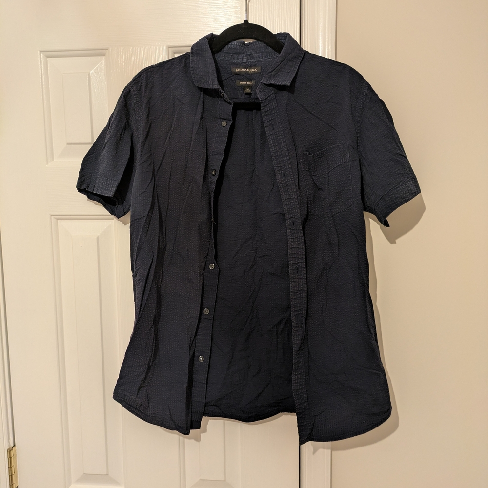 Banana Republic Navy Casual Button Down Shirt